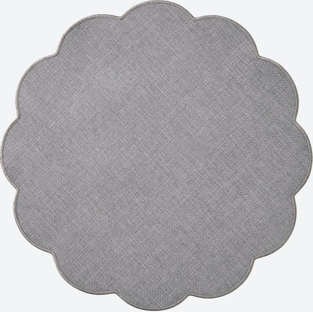 Modernes Platzset aus Kunststoff in Grau mit dekorativem Rand, Durchmesser: 38 cm - Bild 1