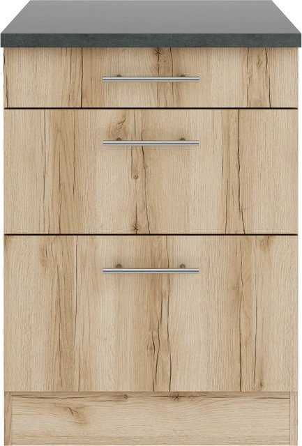 OPTIFIT Livorno290 Küchen-Unterschrank in Wildeiche Nachbildung, Breite: 60 cm - Bild 1