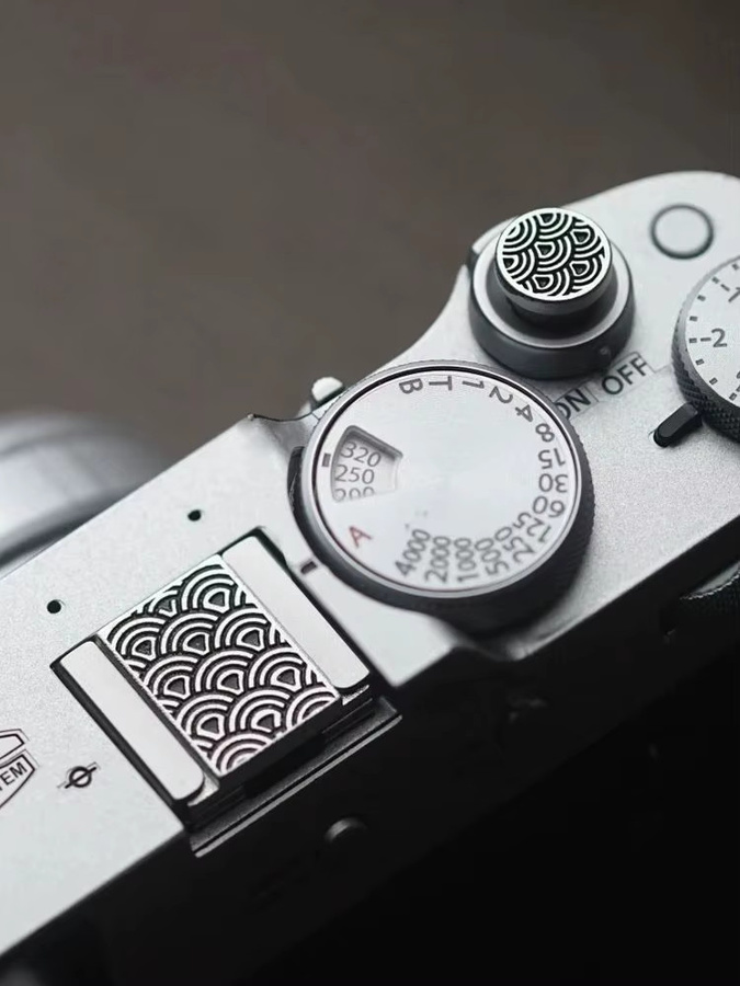 Metall Kamera-Auslöseknopf und Blitzschuhabdeckung für Fujifilm X100V XT5 XT3 XT4 - Bild 4