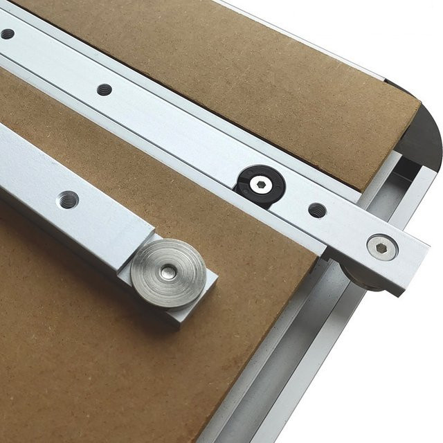 Gehrung Slider aus Aluminiumlegierung in Silber für Tischsägen und Routertische - Bild 1