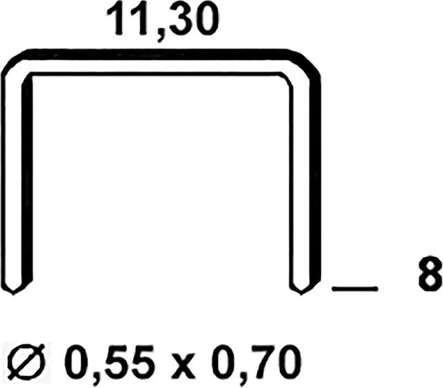 Alsafix Tackerklammern Type 53, 8 mm, verzinkt, silber - Bild 1