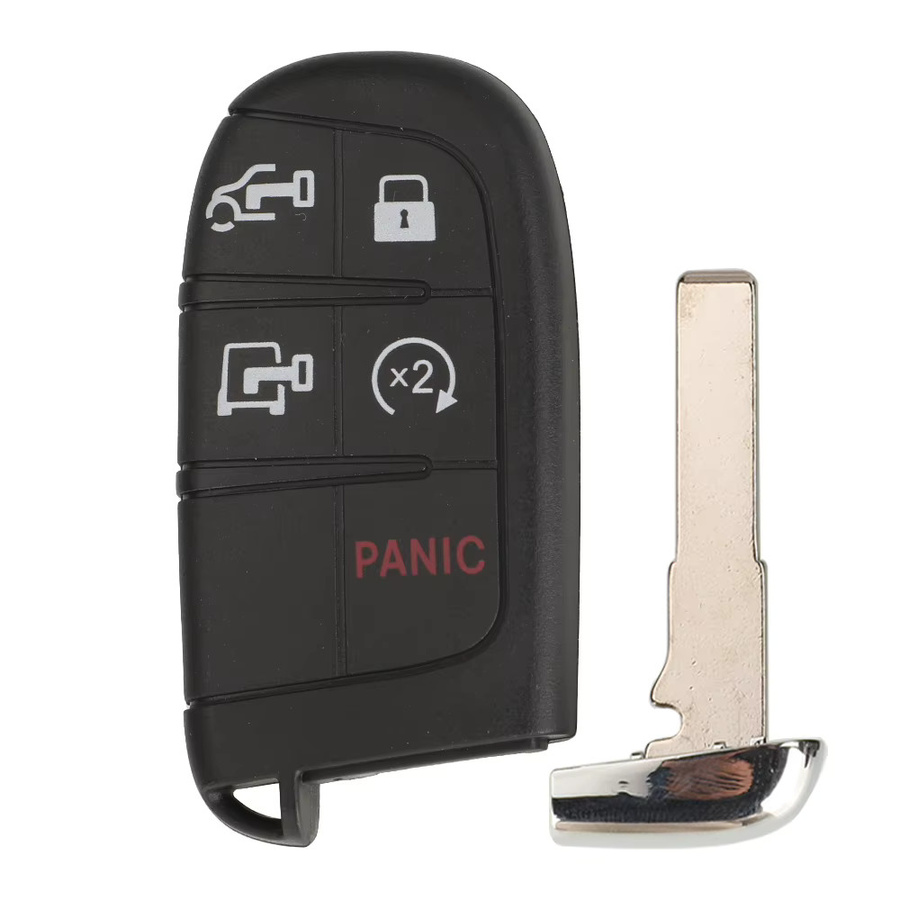 Jingyuqin Smart-Fernbedienungs-Autoschlüsselgehäuse für Dodge Ram Promaster 1500 2500 3500, 4/5-Tasten, Schwarz - Bild 3