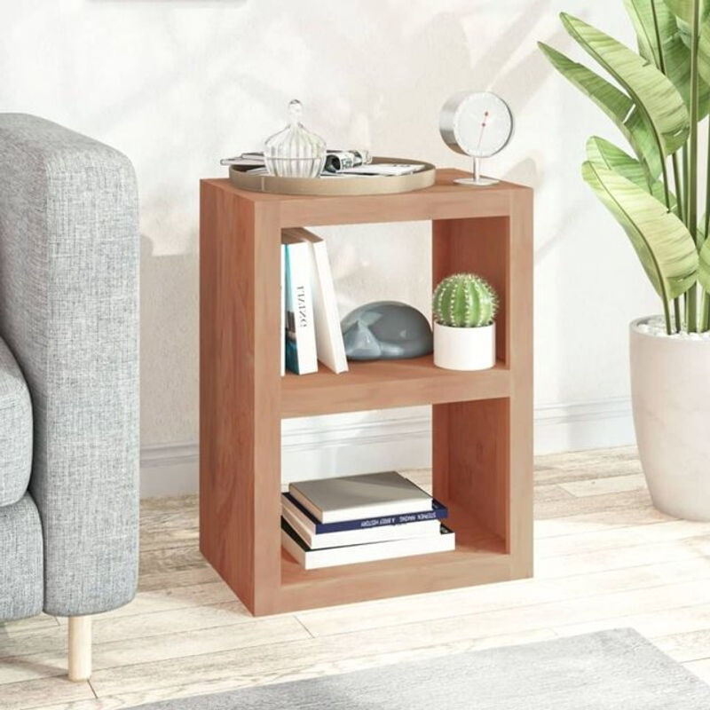 Beistelltisch aus Massivholz Teak von vidaxl in Braun, Landhausstil und minimalistisches Design, B/T/H: 45 x 30 x 60 cm - Bild 1