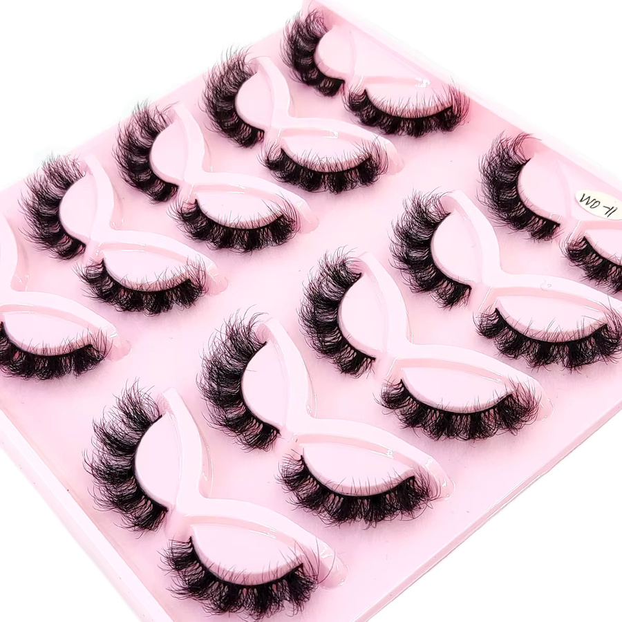 Künstliche Wimpern, 10 Paar, Schwarz, Unisex - Bild 4