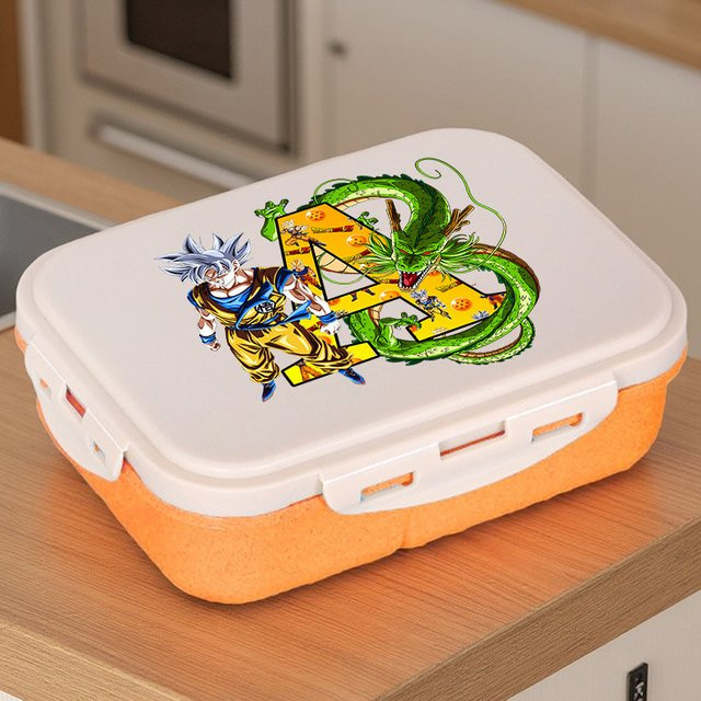 Bandai Bento-Box aus Kunststoff mit Dragon Ball Goku Motiv, isolierte Lunchbox für Erwachsene und Studenten, Mehrfarbig, B/T/H: 20,0 x 15,0 x 6,0 cm - Bild 1