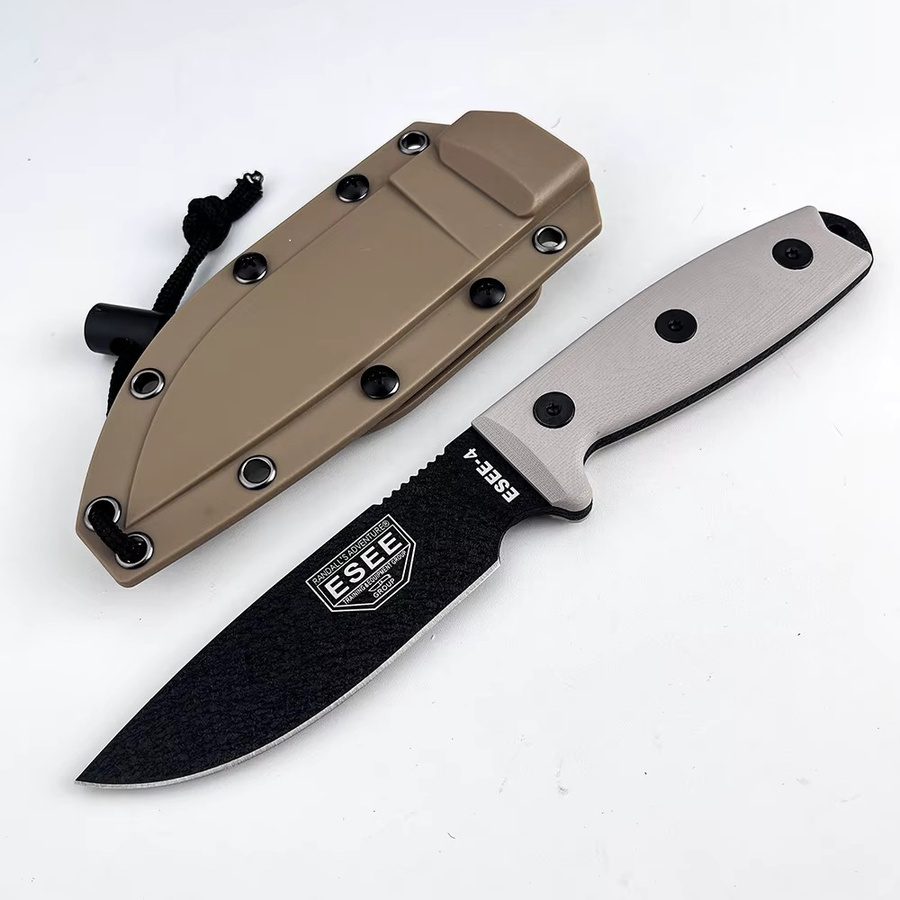 ESEE Feststehendes Messer mit D2-Klinge und grünem G10-Griff inklusive Kydex-Scheide - Bild 4