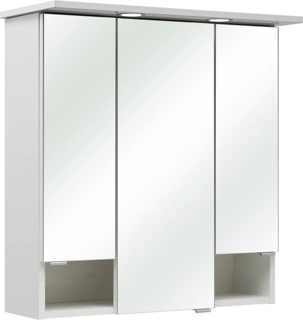 Pelipal Spiegelschrank Weiß Glänzend mit LED-Beleuchtung und Soft-Close-Türen, Breite: 65 cm - Bild 1