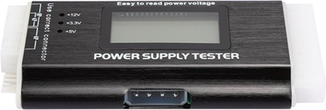 Computer Netzteil Tester mit LCD Display aus Aluminiumlegierung in Grau - Bild 1