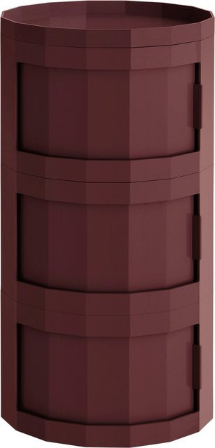 HAY Facet Cabinet in Rot aus recyceltem ABS mit facettierter Oberfläche - Bild 1