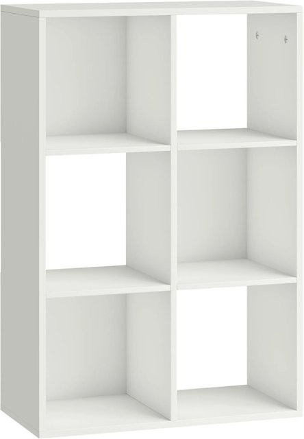 HOMCOM Bücherregal Cube aus Spanplatte in Weiß, H x B x T: 91,5 x 29,5 x 61,5 cm - Bild 1