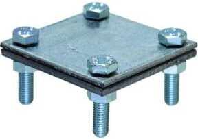 Obermoser Kreuzverbinder aus Edelstahl in Silber, B/T/H: 60 x 60 x 0,3 cm - Bild 1
