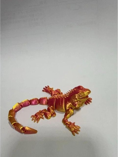 Discover Intime 3D-gedrucktes Echsenmodell in Edelstein-Optik als moderne Schreibtischdekoration aus Kunststoff - Bild 1