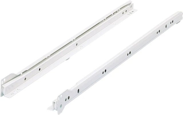 Hettich Rollschubführung Weiß Matt, Länge: 550 mm, Tragkraft: 20 kg - Bild 1