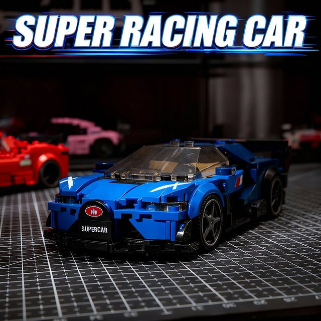 M MENBIS Super-Sportwagen-Bausteine, Rennwagen-Modell, 1:24, 360 Teile - Bild 1
