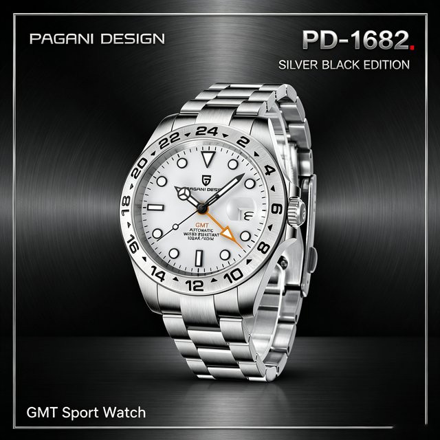 PAGANI DESIGN Automatik-Armbanduhr, Edelstahl, 42 mm, Herren - Bild 1
