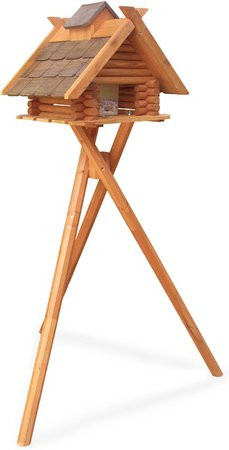 HABAU Vogelhaus Finnland aus Holz in Braun, B/H/T: 36 x 39 x 46 cm