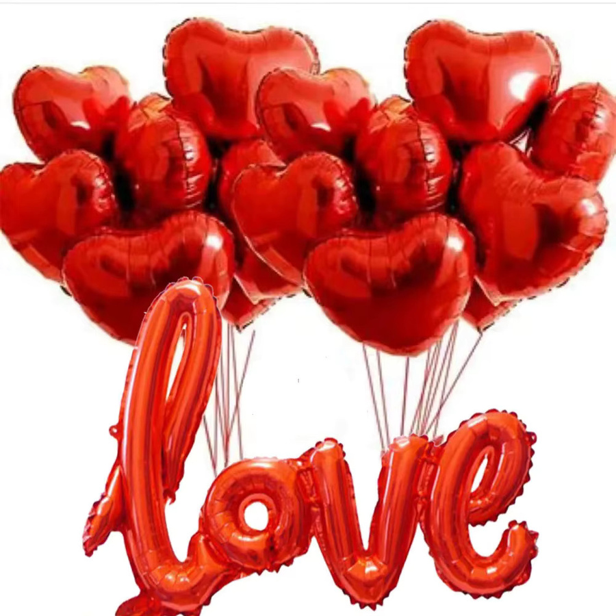 YAYB Rote Herz Luftballons für Hochzeit, Valentinstag und Geburtstag als Partydekoration - Bild 1