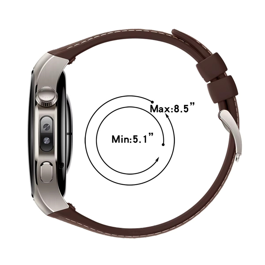 CHIICSMART Uhrenarmband Leder, Schwarz, Unisex - Bild 2