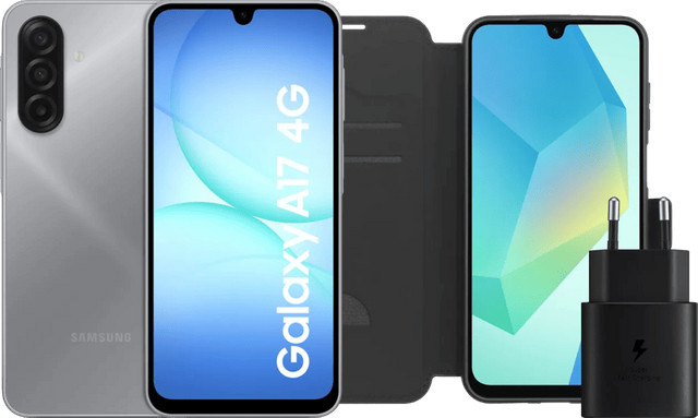 Samsung Galaxy A17 Smartphone 128GB Grau 4G mit Zubehörset - Bild 1