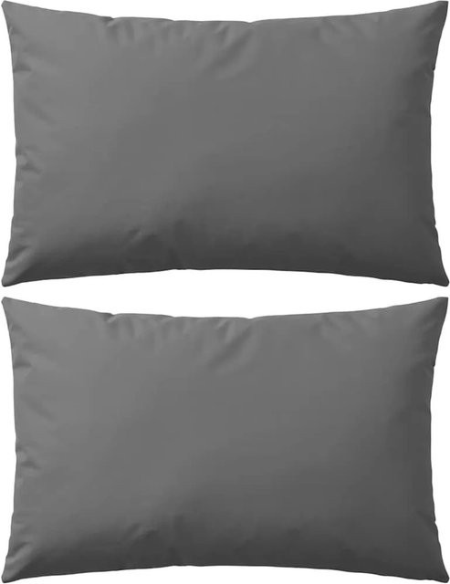 vidaXL Gartenkissen Set aus 2 Stück, Grau, B/H: 60 x 40 cm - Bild 1