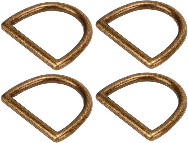 120 Stück Aimo D-Ringe aus Zinklegierung in Messing Antik für DIY Handtaschen und Rucksäcke - Bild 1