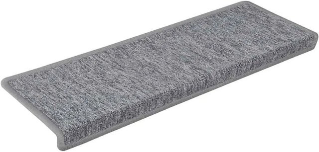 vidaXL Stufenmatten 30 Stück Hellgrau aus Polypropylen, rutschfest und schalldämmend, B/T/H: 65 x 21 x 4 cm - Bild 1