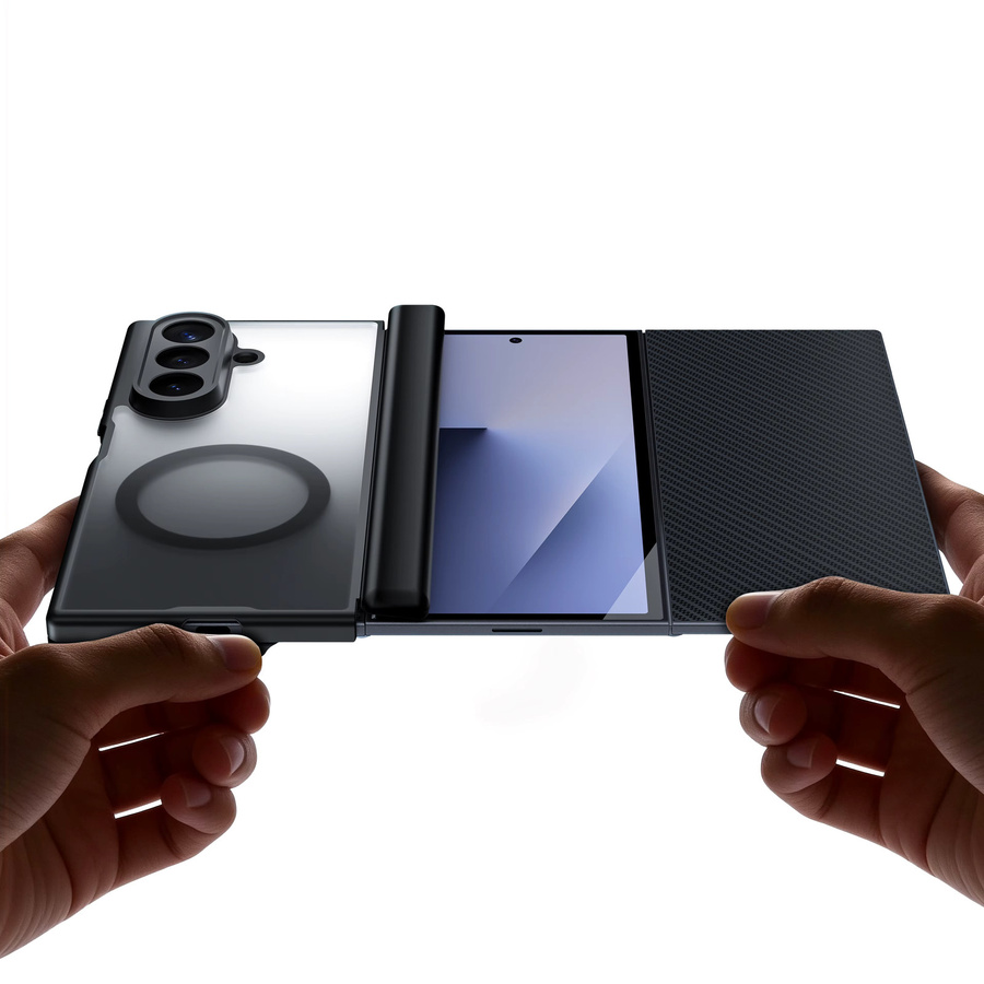 Yichmni MagSafe Hülle für Samsung Galaxy Z TriFold, transparent matt, mit Scharnierschutz und magnetischer Funktion für kabelloses Laden, ohne Frontabdeckung - Bild 5