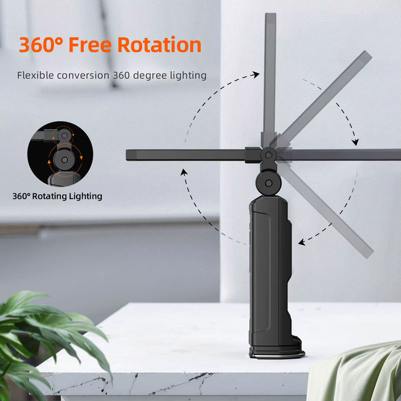 SUPERFIRE G16-S COB LED-Arbeitsleuchte in Schwarz, magnetische Taschenlampe und zusammenklappbare Laterne mit USB-Ladefunktion und Haken - Bild 5