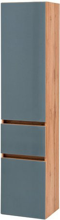 HELD MÖBEL Seitenschrank Helsinki in Grau mit Glastüren, Breite: 40 cm, Höhe: 180 cm, Tiefe: 35 cm - Bild 1