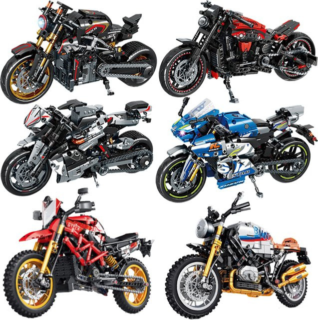 Suzuki GSX 250 Rush 1000 Motorräder Dirt Bike Modell Bausteine Set - Bild 1