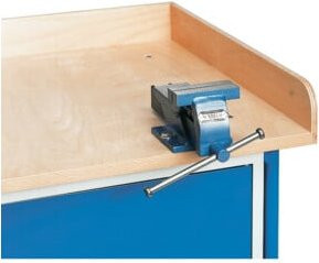 Fetra Schraubstock aus Stahl in Blau mit 100 mm Backenbreite - Bild 1