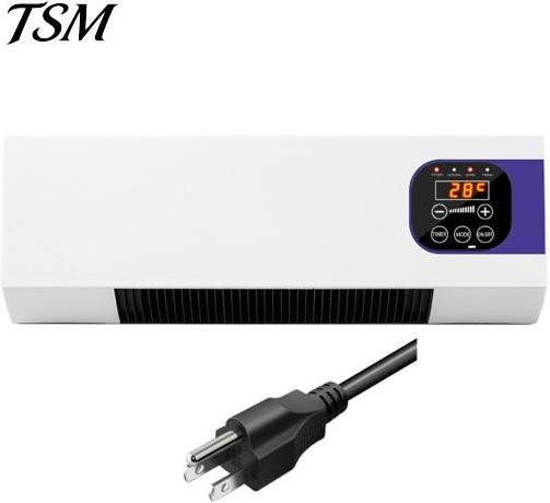 Tuosai Wandmontierte Klimaanlage und Raumheizung mit Digitalem Display, Fernbedienung und Timer in Weiß - Bild 1