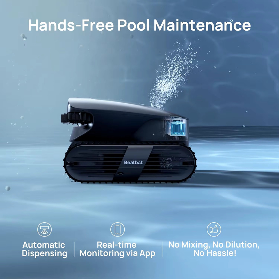 Beatbot AquaSense 2 Ultra Kabelloser Pool-Reinigungsroboter mit KI-Kamera-Mapping und 5-in-1 Oberflächenskimmer sowie Klärungsmittel-Set - Bild 3