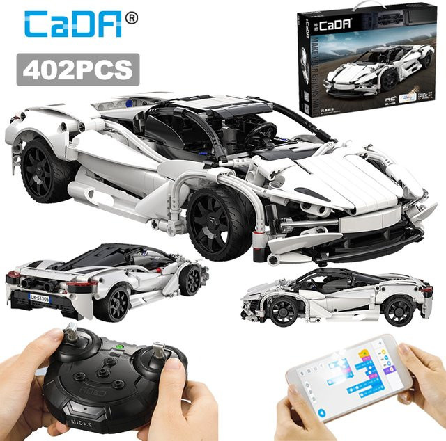 Cada RC Racing Sport Auto Modellbausteine mit App-Steuerung in Weiß - Bild 1