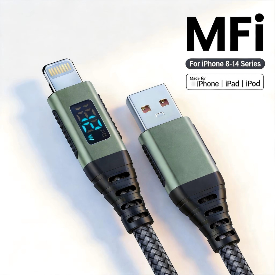 LAIHONEN MFi-zertifiziertes Lightning-Ladekabel für iPhone und iPad, blau, 2,4A Schnellladekabel für iOS - Bild 5
