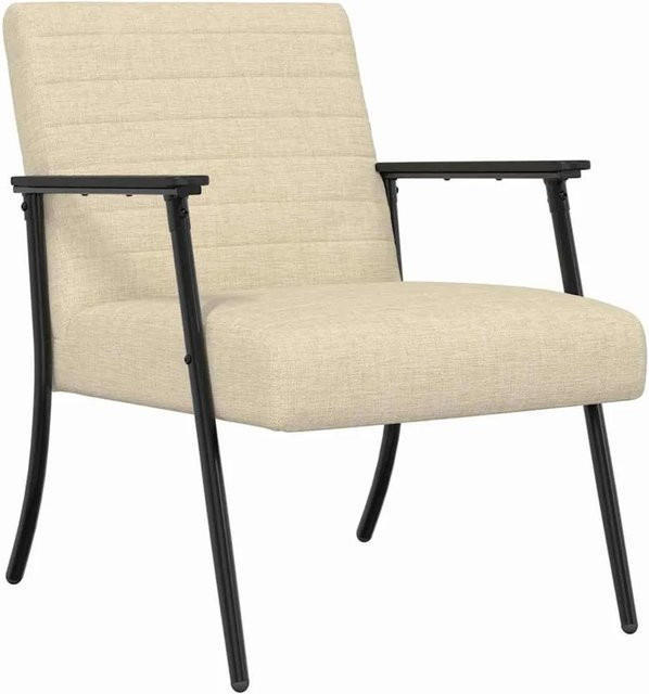 vidaXL Sessel in Creme mit Armlehnen aus Stoff, B/T/H: 59 x 75 x 78 cm - Bild 1