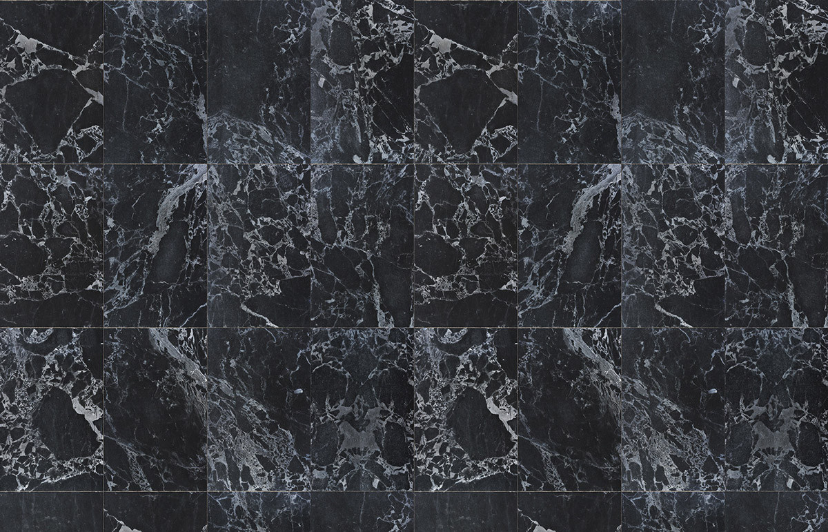 NLXL Tapete Black Marble Mirror in Schwarz und Grau mit abstraktem Design aus Vlies - Bild 1