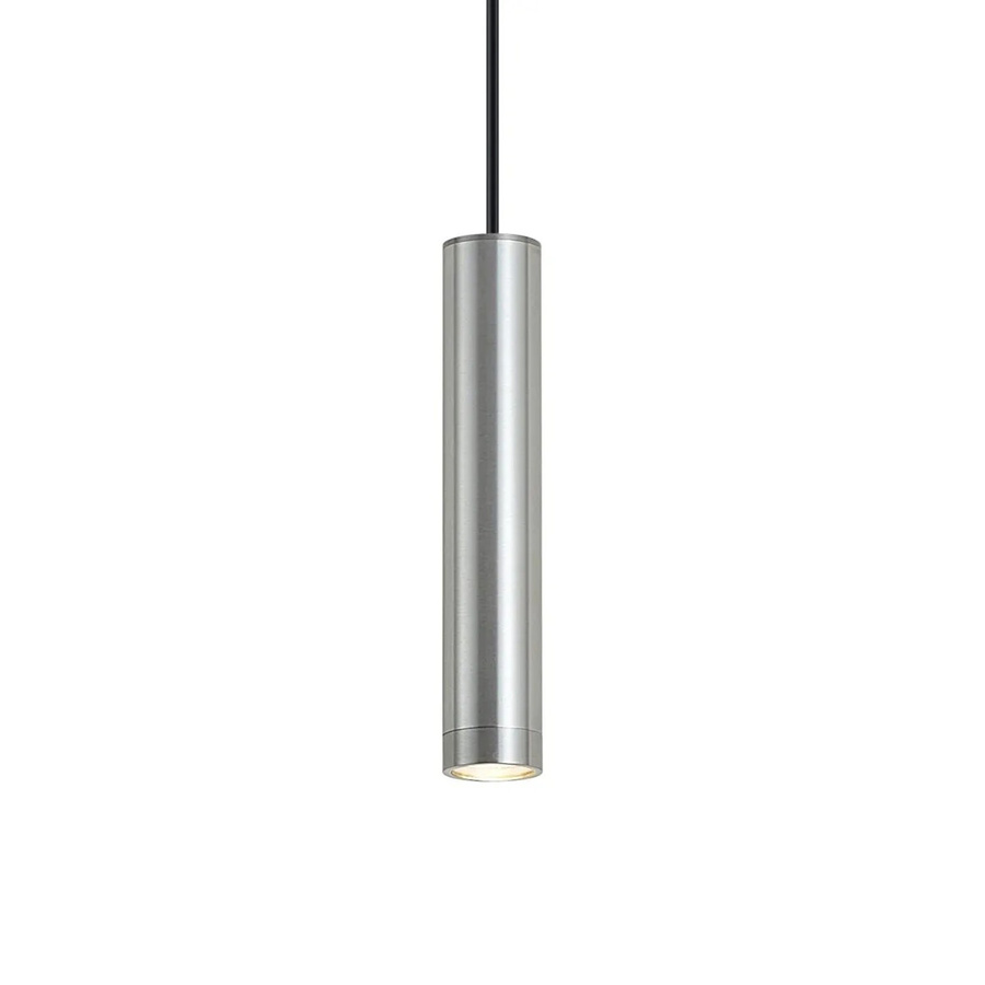 QAZQA Design Pendelleuchte Tuba in Gunmetal Grey, moderne Zylinder-Hängeleuchte aus Metall, GU10, dimmbar, IP44 - Bild 2