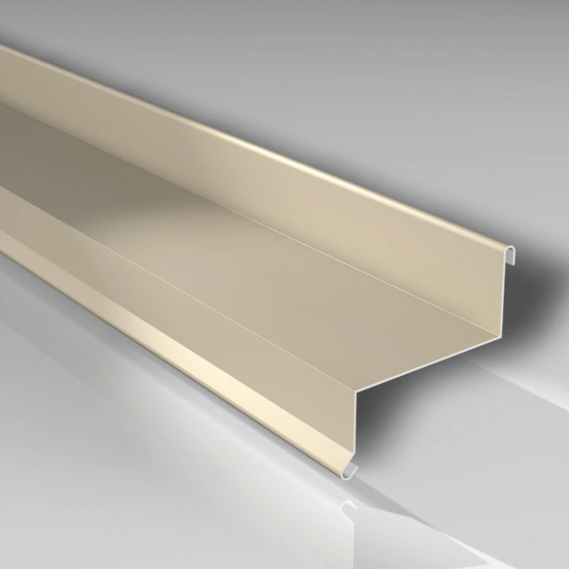 Fensterbank mit Tropfkante von Blachotrapez GmbH aus verzinktem Stahl in Beige, B/T/H: 200 x 10 x 4 cm - Bild 1