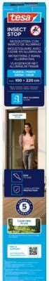 tesa INSECT STOP Fliegengitter für Türrahmen mit Aluminiumprofilen, anthrazit-transparent, B: 100 cm, H: 220 cm - Bild 1