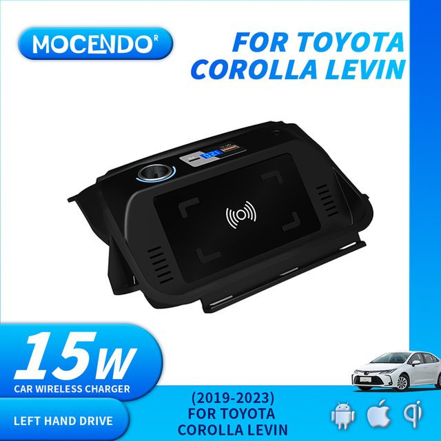 MOCENDO Qi Kabelloses Ladegerät Auto-Adapter für Toyota Corolla und Toyota Auris 2019-2023, Schnelles Laden, Schwarz - Bild 1