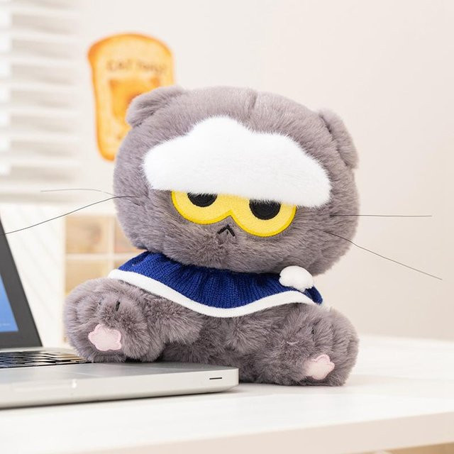 Anime Süße Wütende Wolkenkatze Plüschtier, weich, flauschig, 19cm - Bild 1
