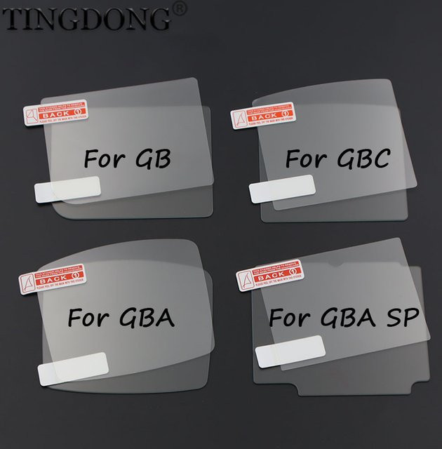 TingDong Ersatz-Transparentglas-Bildschirmlinse für GB GBC GBA GBA SP Spielekonsolen, kratzfestes Schutzteil in Transparent - Bild 1