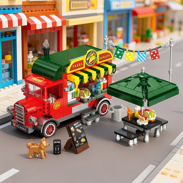 BXA MOC Mexikanischer Taco-LKW-Bausteine, Fahrzeuge - Bild 1