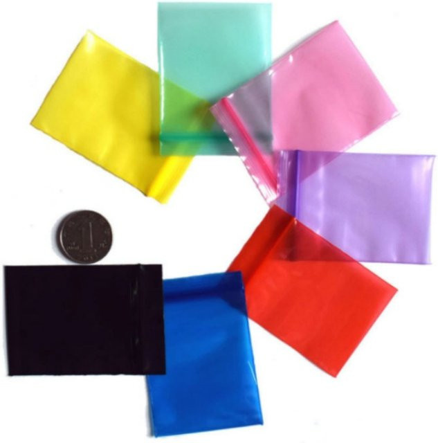 Leotrusting PE Kunststoff Ziplock Beutel in Mehrfarben für Schmuck, Snacks oder Gewürze (50 Stück) - Bild 1