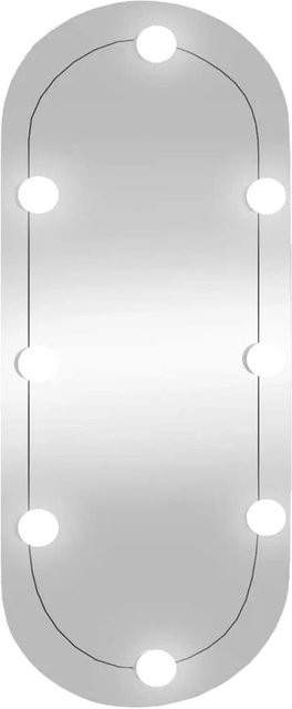 vidaXL Wandspiegel mit LED-Leuchten in Ovaler Form aus Glas, Breite: 35 cm, Höhe: 80 cm - Bild 1
