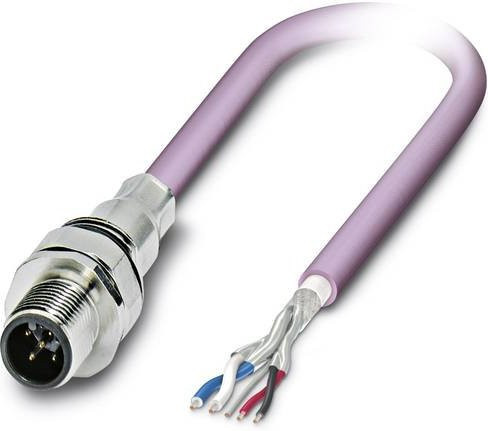 Phoenix Contact 1525652 Sensor-Aktor-Einbausteckverbinder M12 Stecker, 5-polig, lila, Schraubanschluss - Bild 1
