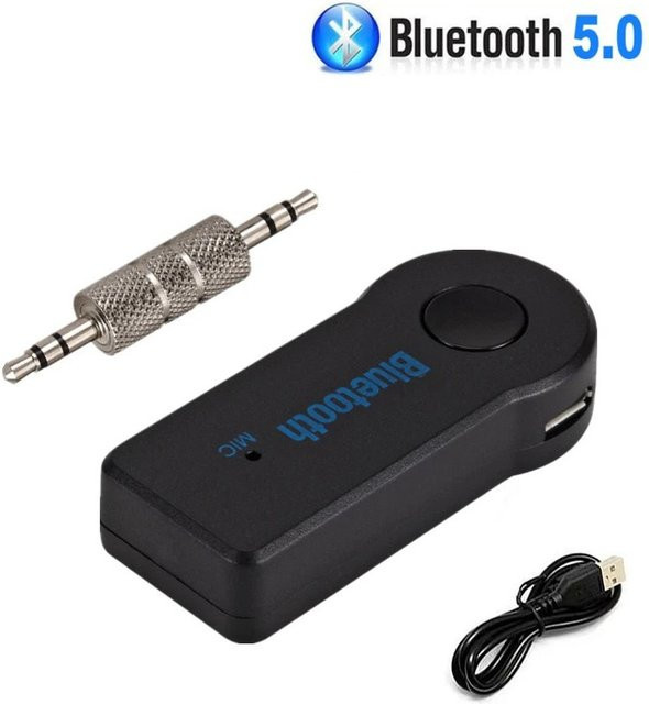 Mrgabwte 2-in-1 Bluetooth 5.0 Adapter als Sender und Empfänger mit 3,5 mm Klinkenanschluss in Schwarz - Bild 1
