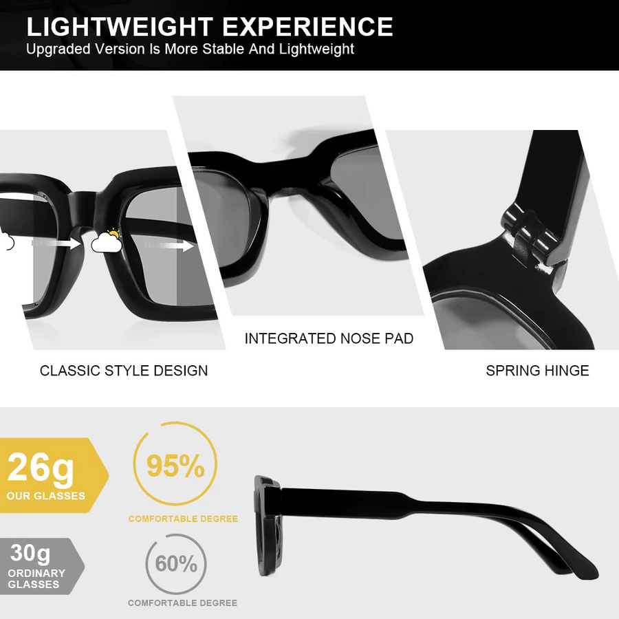 CRIXALIS Sonnenbrille rechteckig, Vollrand, Schwarz, Unisex, Kunststoff - Bild 3