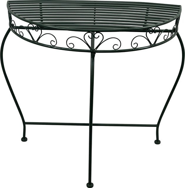 Lesli Gartentisch Viva a Vida Halbrund aus Stahl in Grün, B: 75 cm, T: 37 cm - Bild 1